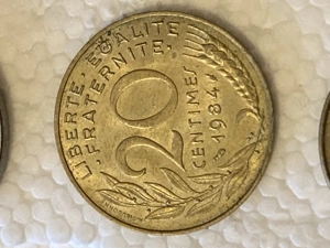 Münze Münzen Umlaufmünze Frankreich 20 Centimes 1984