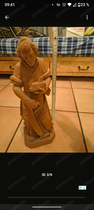 Heiliger Josef Holzschnitzerei Bild 2