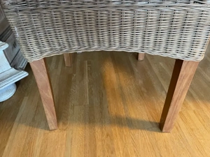 4 Korbstühle Rattan Hochlehner mit Armlehnen