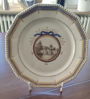Antiker Porzellanteller von Nymphenburg - Motiv  Amalienburg 
