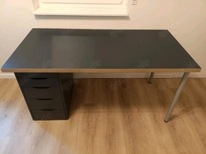 IKEA Linnmon Alex Schreibtisch 150x75cm blau grau