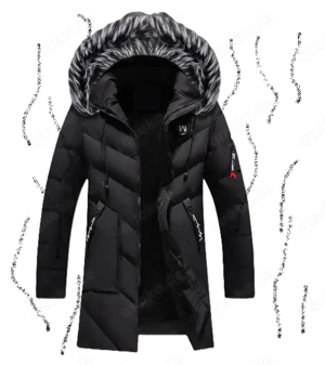 Herren WinteJacke Lang Warm Gefüttert Casual Style Grösse L