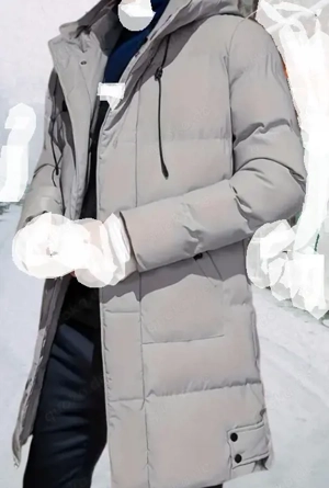 Herrenjacke Winterjacke Kapuze Grau Grösse L unbenutzt 