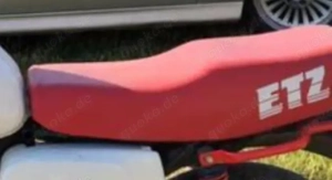 MZ ETZ 125 150 251 301 Sitzbank Bezug Rot Neu  Bild 2