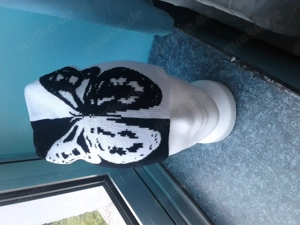 Damen Mütze Beanie warme Mütze Schmetterling Second Hand