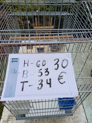 Käfig für Kleinvögel Kanarien, Wellensittiche, usw. 60x53x34cm Bild 2