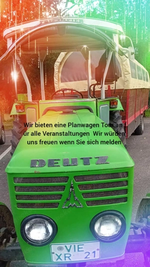 Planwagen Tour ab 2stunden 300 jede weitere Stunde 50  mehr 