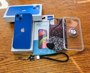 Apple iPhone 13 128GB blau neue mit verpakung mit Akku Kapazität : 100% 