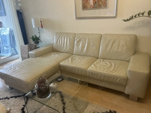 Beige Ledersofa zu verkaufen   150  