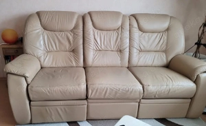 Leder-Sofa (m. Motor) von Lederland
