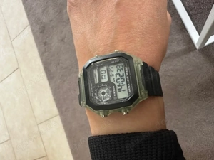 Schöne Digital Uhr Armbanduhr Chronograph Alarm Grün Neu unbenutzt Bild 2