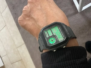 Schöne Digital Uhr Armbanduhr Chronograph Alarm grau schwarz Neu   unbenutzt Bild 7