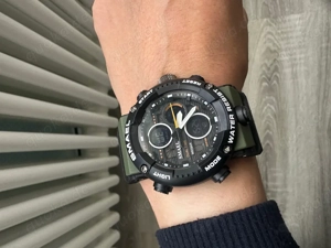 Digital Uhr Armbanduhr MUD Stopuhr Chrono Natogrün-Black Chronograph NEU Bild 2