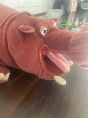 Disney Hippo Nilpferd Duro aus Tarzan 1999 Plüschtier Nackenrolle Kuscheltier Leseknochen Bild 3