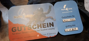 2 Gutscheine SkyDive Leipzig Fallschirmsprung Tandemsprung Bild 5