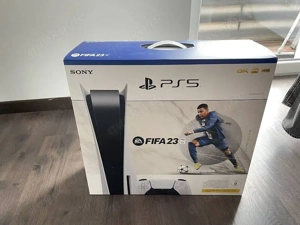 sony Playstation 5 fifa23 spielkonsole mit Verpakung und 2 controller