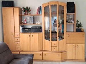 Wohnwand, Front Erle Massiv