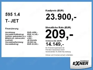 Abarth 595 1.4 T- JET 16 V 695 ESSEESSE Navi+KlimaA+LM Bild 4