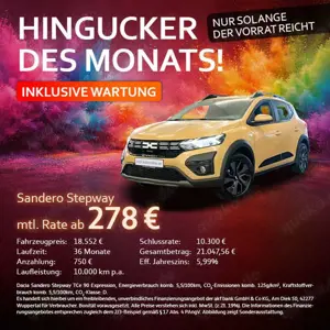 Dacia Sandero Stepway TCe 90 Expression Navi+SHZ+LED