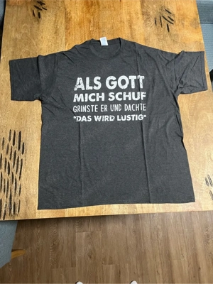 Fun Shirt Grau Gott XXL