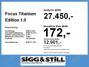 Ford Focus Titanium Edition 1.0 AT PANO*NAV*iACC*CAM Bild 4