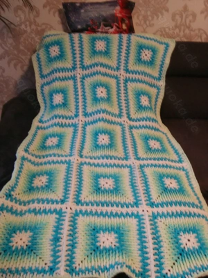 Häkeldecke im 3 D Muster-