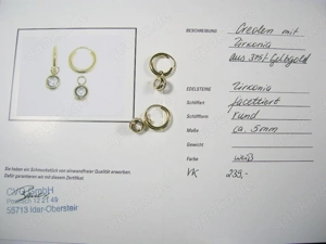 NEU: Creolen mit Einhängern 375 Gold mit Zirkonia Bild 7
