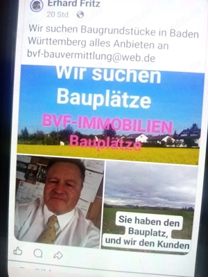 Wir suchen Bauplätze 