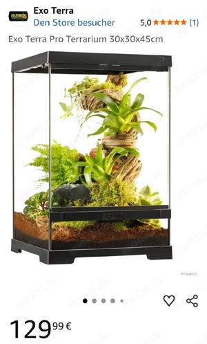 Exo Terra Pro Terrarium 30x30x45cm dazu Exo Terra Compact Top
