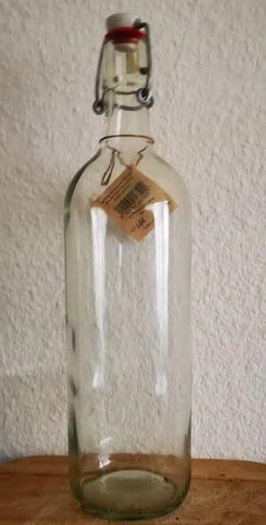 Saftflaschen aus Klarglas 1,0 Liter mit Bügelverschluss