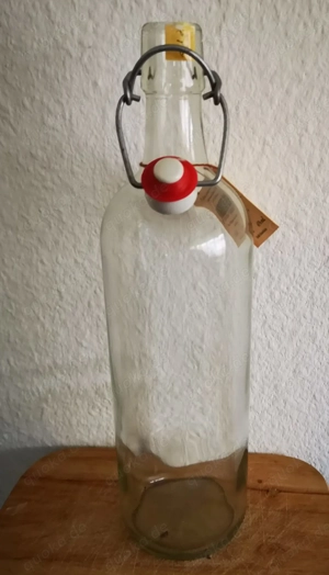 Saftflaschen aus Klarglas 1,0 Liter mit Bügelverschluss Bild 2