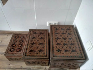 3 burmesische Lackbox Holzkiste Holztruhe Kiste Burma Betelkasten Bild 5