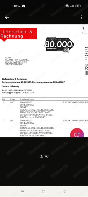 2x Novel SCHLAFSOFA Stoff Grau mit Rechnung 2 Jahre Garantie