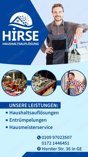 Wohnungsauflösung, Entrümpelungen , Haushaltsauflösungen