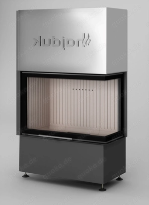 Kamineinsatz VOLCANO 2PATh + 2LATh 9KW L-Kamin L-Form Ofen Heizeinsatz Eckkamin Hajduk LDF-Kamine