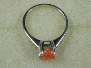 NEU: Ring Größe 18 - 56,5 375 Gold Feueropal + Weißtopas Bild 6