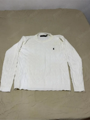 Ralph Lauren Pullover Weiß (Größe M)   Zopfmuster, neuwertiger Zustand