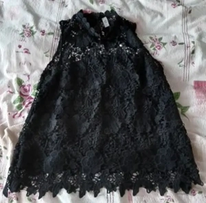 schwrzes Damen Top ohne Arm