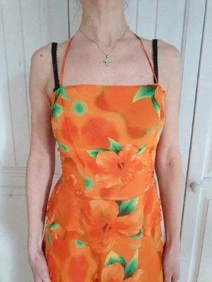 Escada 34 XS Bluse Hemd Shirt Oberteil Trägertop Peplum Top Spagettiträger Schößchentop Kleid Dress