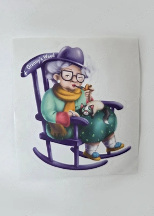Aufkleber Sticker Grannys Weed 10x7,5cm 90er vintage 