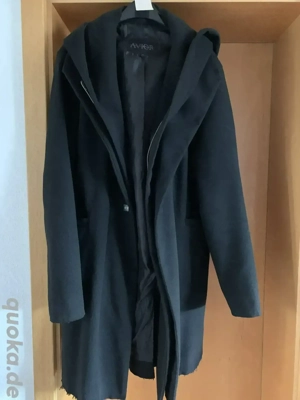 Kapuzen Mantel schwarz, Größe S