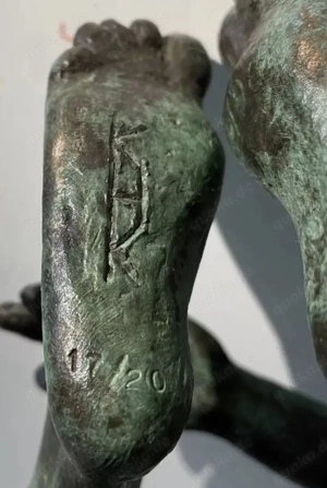 Bronze Figur von Karl-Heinz Krause, signiert Und nummeriert 1720 Bild 6