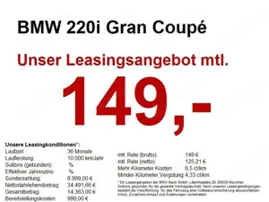 BMW 220 i Gran Coupé SHZ/NAVI/CAM/Driving Ass