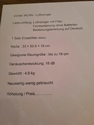 WLAN Luftreiniger  Bild 2