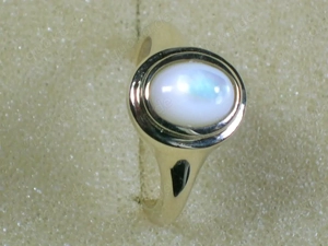 NEU: Ring Größe 16,8 - 52,5 375 Gold mit Perlmutt Bild 3
