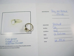 NEU: Ring Größe 16,8 - 52,5 375 Gold mit Perlmutt Bild 9