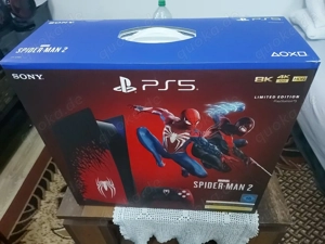 Sony Playstation 5 spider man 2 Disk modell CFi-1216A mit Controller und verpakung