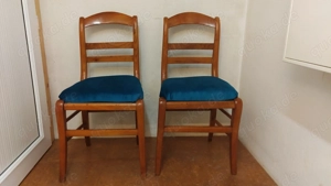 2 Polsterstühle,antik,Kirschholz,neu gepolstert und bezogen