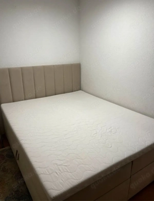 Boxspringbett 160x200 cm - Beige - mit Bettkasten & Topper