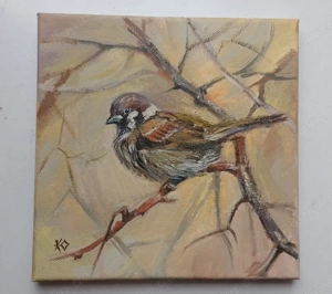"Spatz". Ölgemälde,  Gemälde,  Bild,  Malerei 